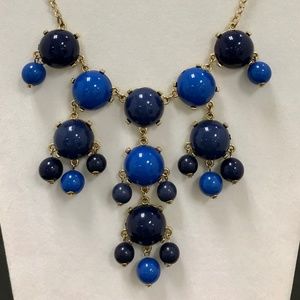 Two Tone Blue with Gold Tone Necklace